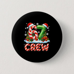 Badge Rond 5 Cm 67 Meme Six Seven Noël drôle Femmes Hommes Garçons