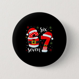 Badge Rond 5 Cm 67 Meme Six Seven Santa 6 7 Noël drôle garçons K