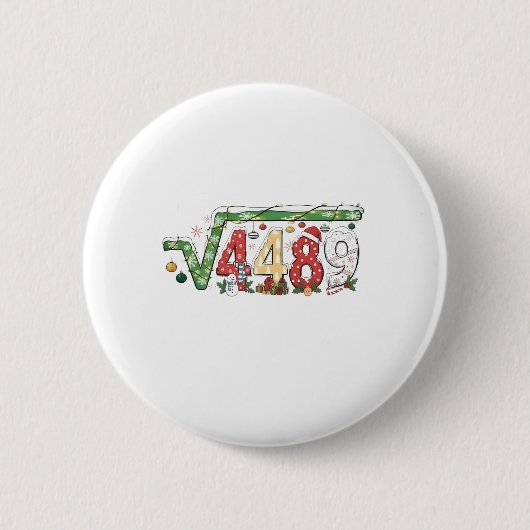 Badge Rond 5 Cm 67 Meme Square Root 4489 Six Seven Math Christmas (Devant)