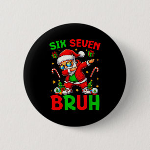 Badge Rond 5 Cm 67 Noël Drôle Six Sept Mème Brainrot Père Noël K