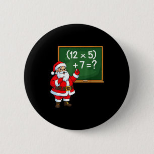 Badge Rond 5 Cm 67 Noël du professeur Santa Six Sept Meme Brainrot