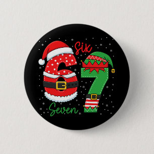 Badge Rond 5 Cm 67 Noël Pour Enfants Femmes Hommes Six Sept Noël