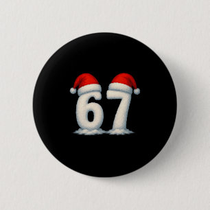 Badge Rond 5 Cm 67 Noël Vacances neige numéros 6 7 Meme Gen Alp
