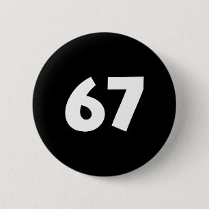 Badge Rond 5 Cm 67 Numéro Drôle Six Sept Mème École Adolescents En