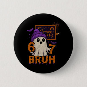 Badge Rond 5 Cm 67 Prof Ghost Halloween Six Seven Équation Maths M