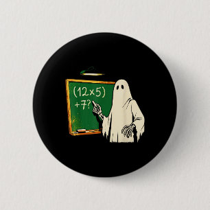 Badge Rond 5 Cm 67 Prof Halloween Fantôme Six Sept Mème Brainrot