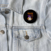 Badge Rond 5 Cm 67 Professeur Halloween Fantôme Six Sept Mème Math (En situation)