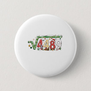 Badge Rond 5 Cm 67 Racine Carrée 4489 Six Sept Math Noël
