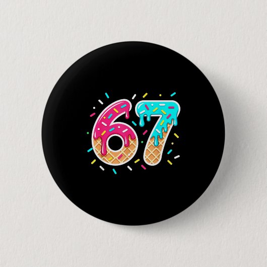 Badge Rond 5 Cm 67 Shirt Baseball Lifestyle 101 Apparel Youth Drip (Devant)
