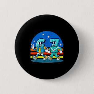 Badge Rond 5 Cm 67 Six Seven Amusant Mème Conception Drôle Enfants