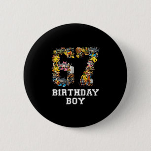 Badge Rond 5 Cm 67 Six Seven Anniversaire Garçon Italien Brainrot