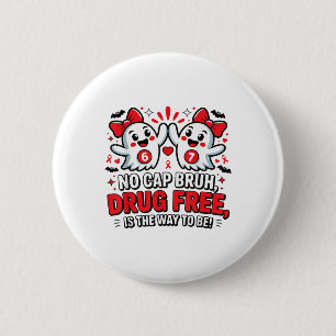 Badge Rond 5 Cm 67 Six Seven Fantôme - Pas de casquette frère Drog