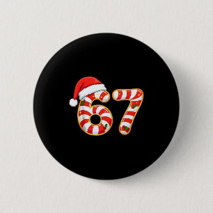 Badge Rond 5 Cm 67 Six Seven Mème Argot Gen Alpha Noël Drôle