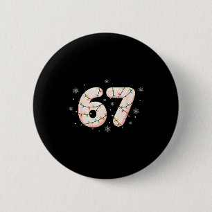Badge Rond 5 Cm 67 Six Seven Mème Argot Génération Alpha Lumières 