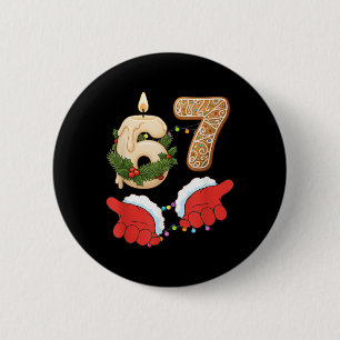Badge Rond 5 Cm 67 Six Seven Mème Bougie de Noël Gingerbread Gen