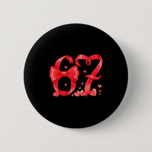 Badge Rond 5 Cm 67 Six Seven Mème Gen Alpha Saint-Valentin Coquett