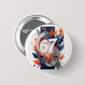 Badge Rond 5 Cm 67 Skeleton Hand Halloween (Devant & derrière)