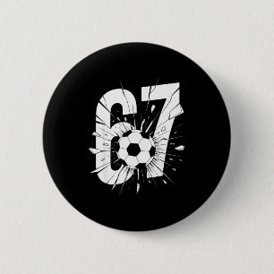 Badge Rond 5 Cm 67 Soccer Six Seven 6 7 Mème 67