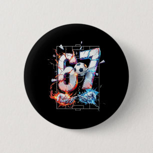 Badge Rond 5 Cm 67 Soccer Six Seven Soccer 6 7 Enfants Garçons Fil
