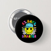 Badge Rond 5 Cm 67th Day Of School 67 Days Smarter Teacher Boy Gir (Devant & derrière)
