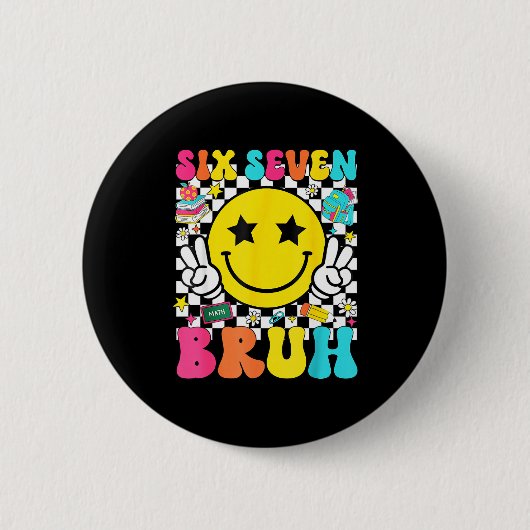 Badge Rond 5 Cm 67th Day Of School Shirt 67 Days Smarter Smile Fac (Devant)