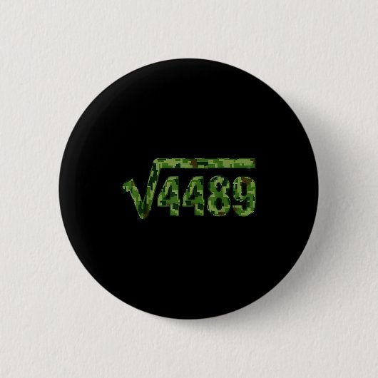 Badge Rond 5 Cm 6 7 Army Pattern Meme Square Root 4489 Slang Math  (Devant)