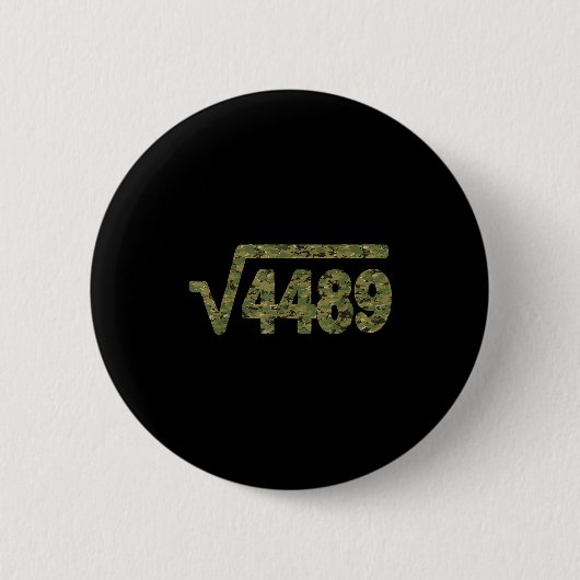 Badge Rond 5 Cm 6 7 Army Pattern Meme Square Root 4489 Slang Math  (Devant)