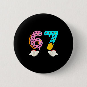 Badge Rond 5 Cm 6-7 Chemises de mème 67 Noël Brain Rot Drôle Garço