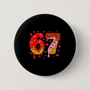 Badge Rond 5 Cm 6 7 Cream Drip Six Seven Mème Saint-Valentin Homme