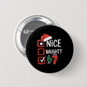 Badge Rond 5 Cm 6-7 Meme Nice Naughty 67 Christmas Brain Rot Funny (Devant & derrière)