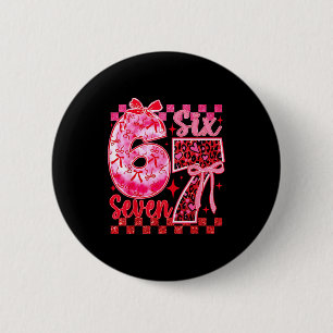 Badge Rond 5 Cm 6 7 Six Seven Mème Coquette Arc Léopard Cœur Vale