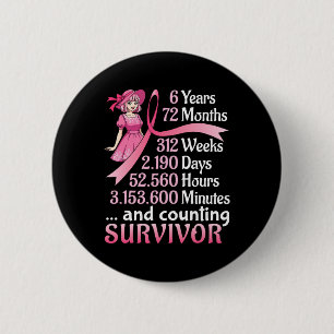 Badge Rond 5 Cm 6 Ans 72 Mois Et Comptage Cancer Du Sein Survi