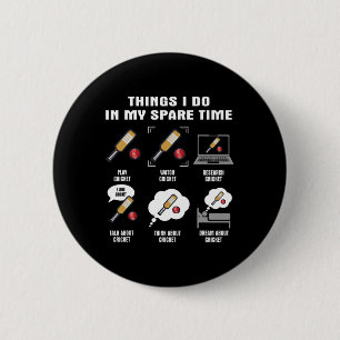 Badge Rond 5 Cm 6 choses que je fais pendant mon temps libre - Jou