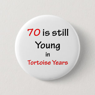 Badge Rond 5 Cm 70 années de tortue