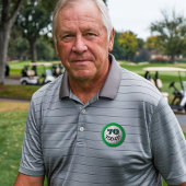 Badge Rond 5 Cm 70e anniversaire pour golfeur, épingle du joueur d