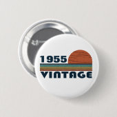 Badge Rond 5 Cm 70e anniversaire vintage personnalisé (Devant & derrière)