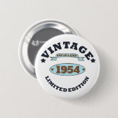 Badge Rond 5 Cm 70e anniversaire vintage personnalisé (Devant & derrière)