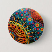 Badge Rond 5 Cm 70s 60s Psychedelic Hippy Retro Hip (Devant)