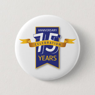 Badge Rond 5 Cm 75 ans de design