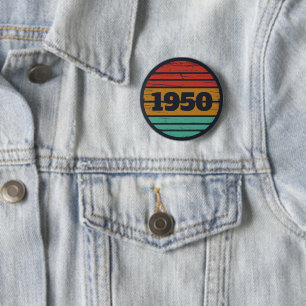 Badge Rond 5 Cm 75e anniversaire vintage personnalisé