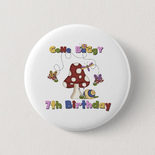 Badge Rond 5 Cm 7e anniversaire de bug (Devant)