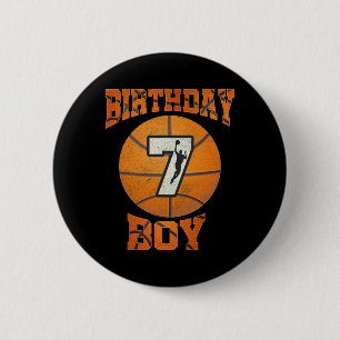 Badge Rond 5 Cm 7e Anniversaire tenue garçon basket-ball 7 ans Ol