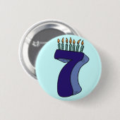 Badge Rond 5 Cm 7ème Bouton de fête d'anniversaire (Devant & derrière)