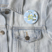 Badge Rond 5 Cm 80e anniversaire de Spitfires (Ciel bleu) (En situation)
