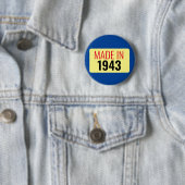 Badge Rond 5 Cm 80e anniversaire réalisé en 1943 80 ans (En situation)