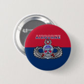 Badge Rond 5 Cm  82e division aéroportée (Devant & derrière)