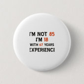 Badge Rond 5 Cm 85th conceptions d'anniversaire (Devant)
