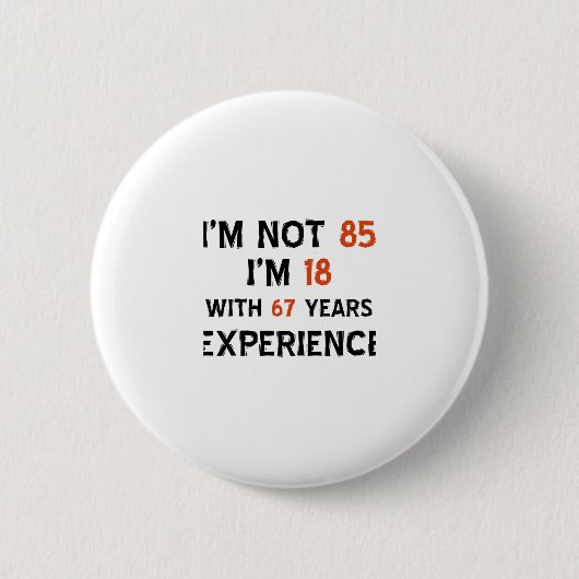 Badge Rond 5 Cm 85th conceptions d'anniversaire (Devant)