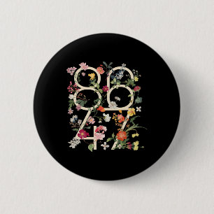 Badge Rond 5 Cm 8647 Résister Subtil Floral Foxtrot Delta Tango Pr
