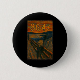 Badge Rond 5 Cm 8647 Subtil Résiste Trump Le Cri Peinture Politiqu